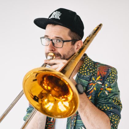 Martin Kozel s trombonem